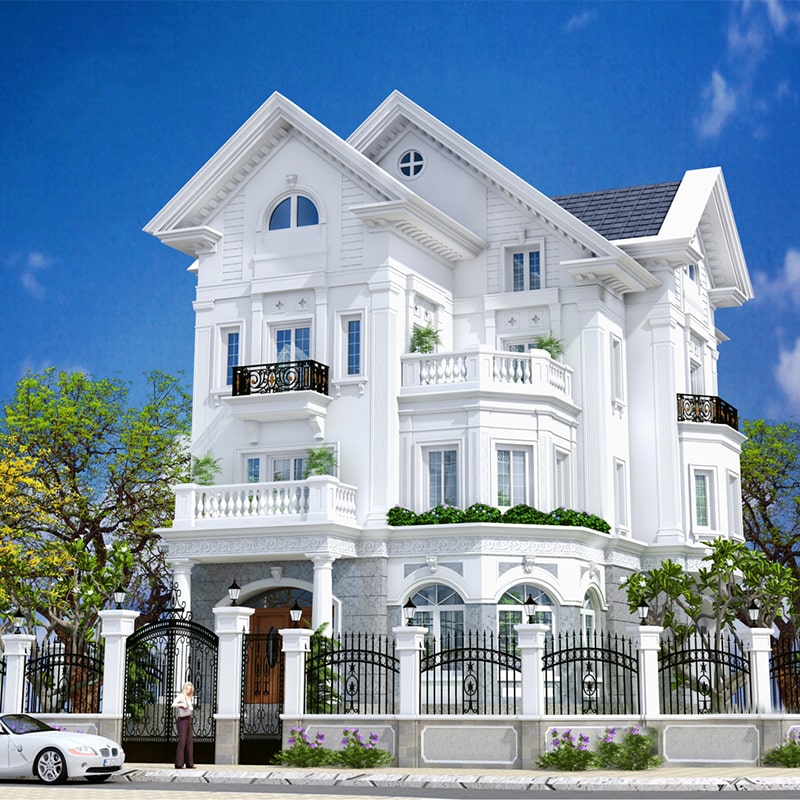 Phong Cach Thiet Ke Biet Thu Phap 4