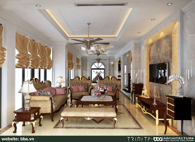 Thiết kế nội thất biệt thự cổ điển